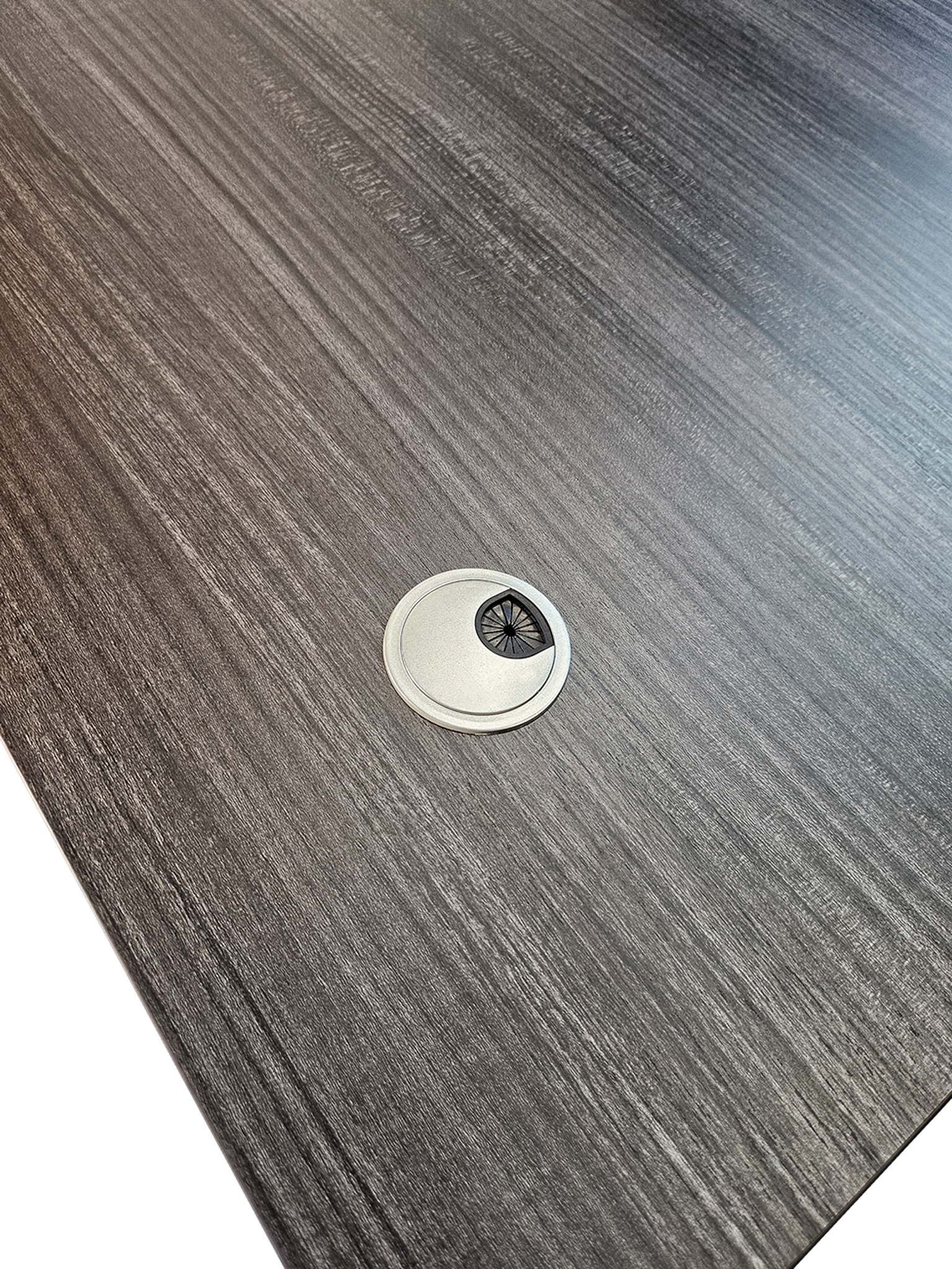Modern Grey Oak Veneer Executive Office Desk - 1800mm - DG17-D18GR