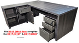 Modern Grey Oak Veneer Executive Office Desk - 1600mm - DG17-D16GR