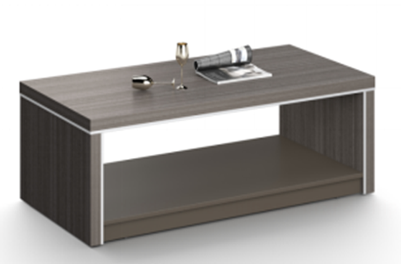 Modern Grey Oak Rectangle Coffee Table with Aluminium Edge - 1200mm - DG25-F0112 Huddersfield