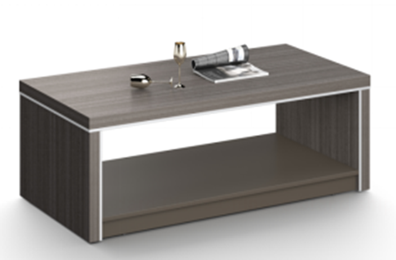 Modern Grey Oak Rectangle Coffee Table with Aluminium Edge - 1200mm - DG25-F0112