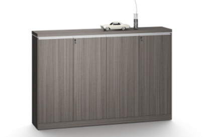 Large Modern Grey Oak Executive Lockable Cupboard - 2000mm - DG25-S0620