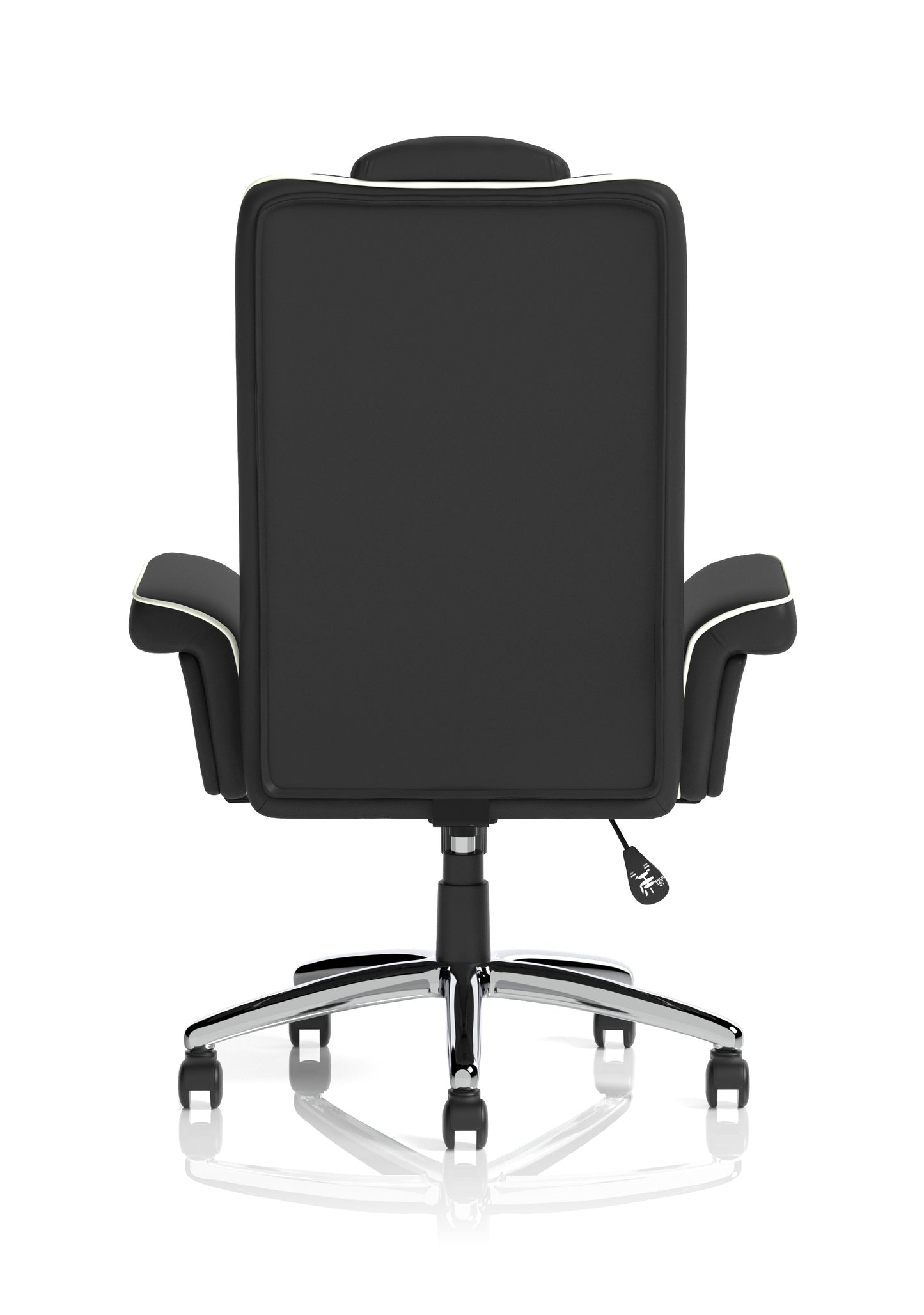 Chelsea High Back Soft Black Leather Executive Office Chair with Fixed Arms
