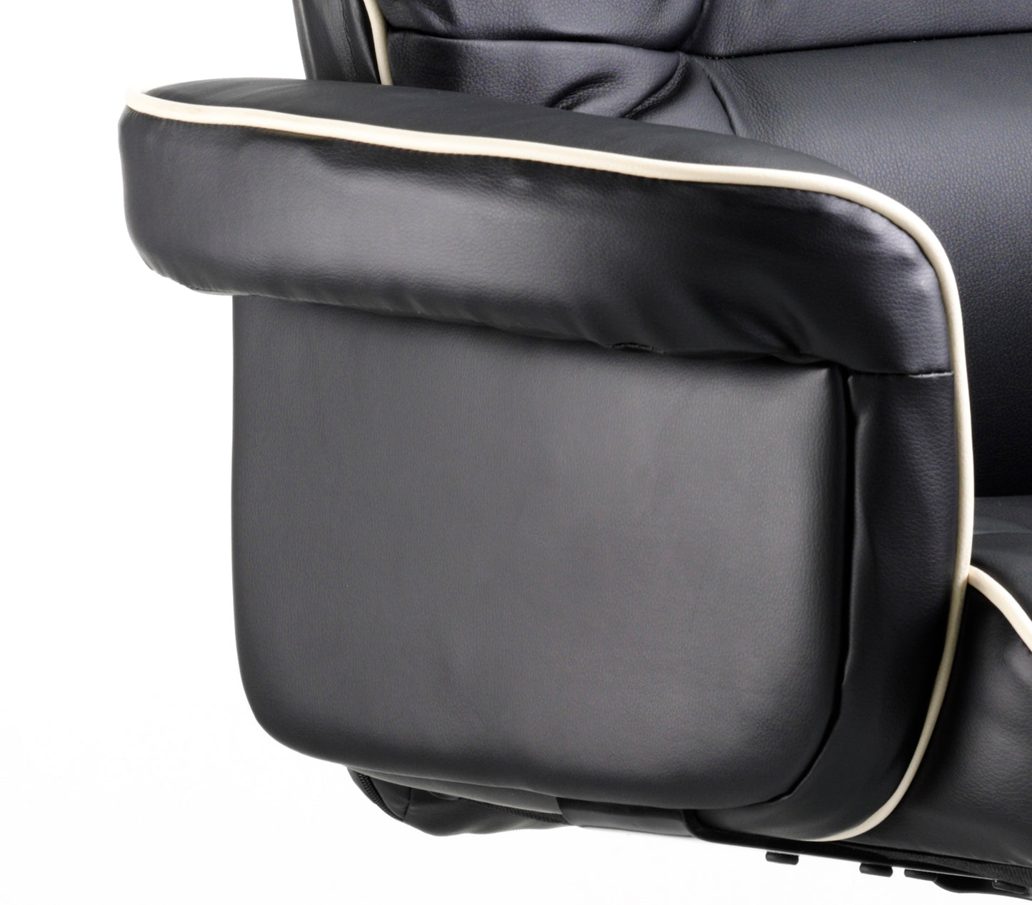 Chelsea High Back Soft Black Leather Executive Office Chair with Fixed Arms