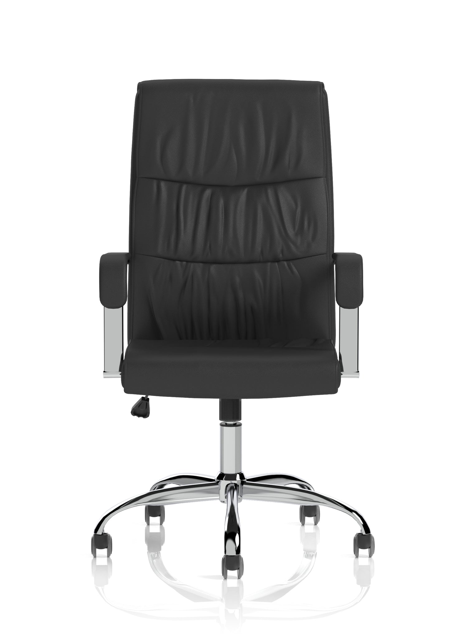 Carter High Back Black Bonded Leather Executive Office Chair with Fixed Arms