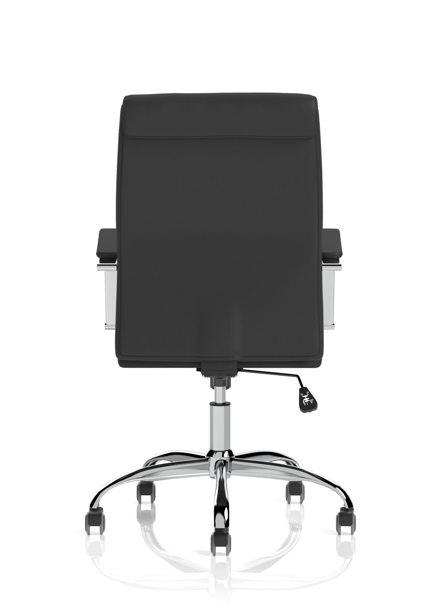 Carter High Back Black Bonded Leather Executive Office Chair with Fixed Arms