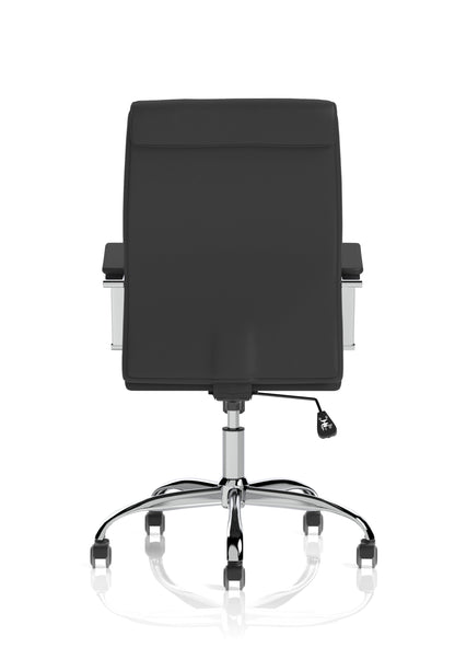 Carter High Back Black Bonded Leather Executive Office Chair with Fixed Arms