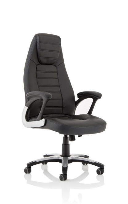Metropolis High Back Black Faux Leather Executive Office Chair