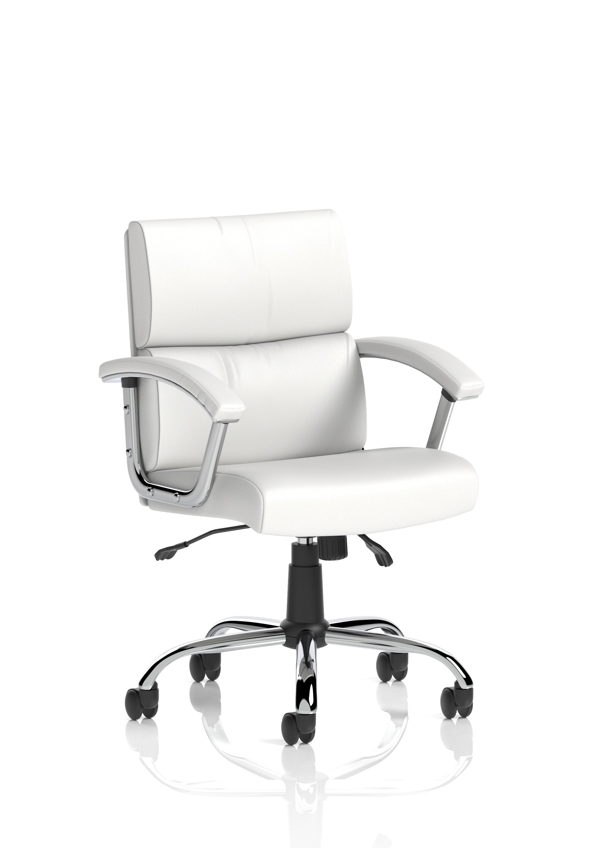 Desire Medium Back Bonded Leather Executive Office Chair with Fixed Chrome Arms