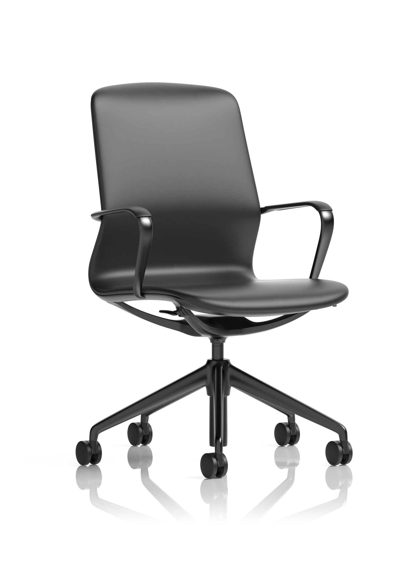 Lucia Medium Back Executive Office Chair - Optional Wheels or Gliders