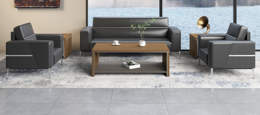 Modern Executive Walnut Rectangle Coffee Table - 1200mm - PM02-F0112