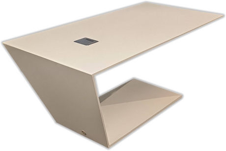Contemporary Floating Effect White Gloss Office Desk - 1800mm or 2000mm