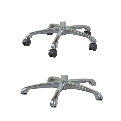 Modern Faux Leather Office Chair with Grey Wood Veneer Shell - Grey - PC211