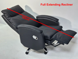 Full Reclining High Back Executive Office Chair in Black Leather - H004