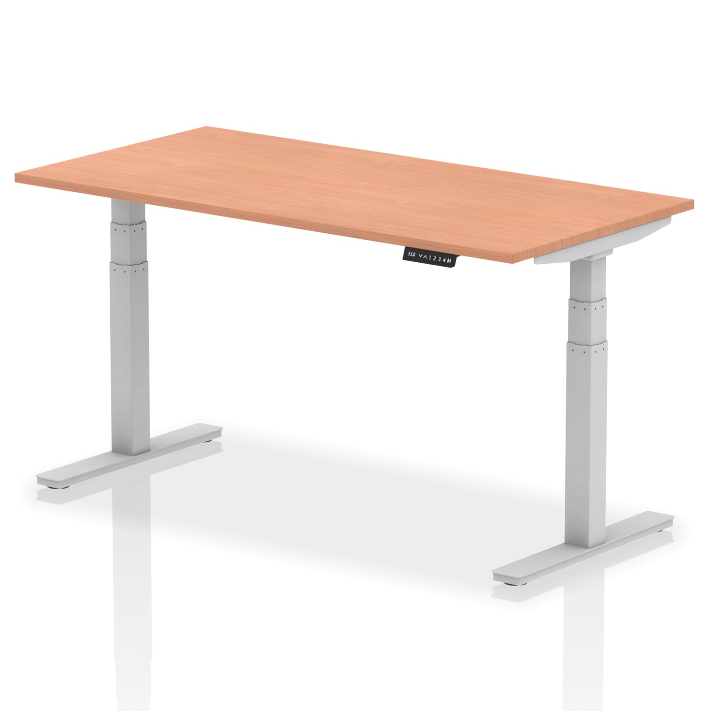 Air Height Adjustable Desk without Cable Ports - 1200mm, 1400mm, 1600mm, 1800mm - Multiple Colour Options