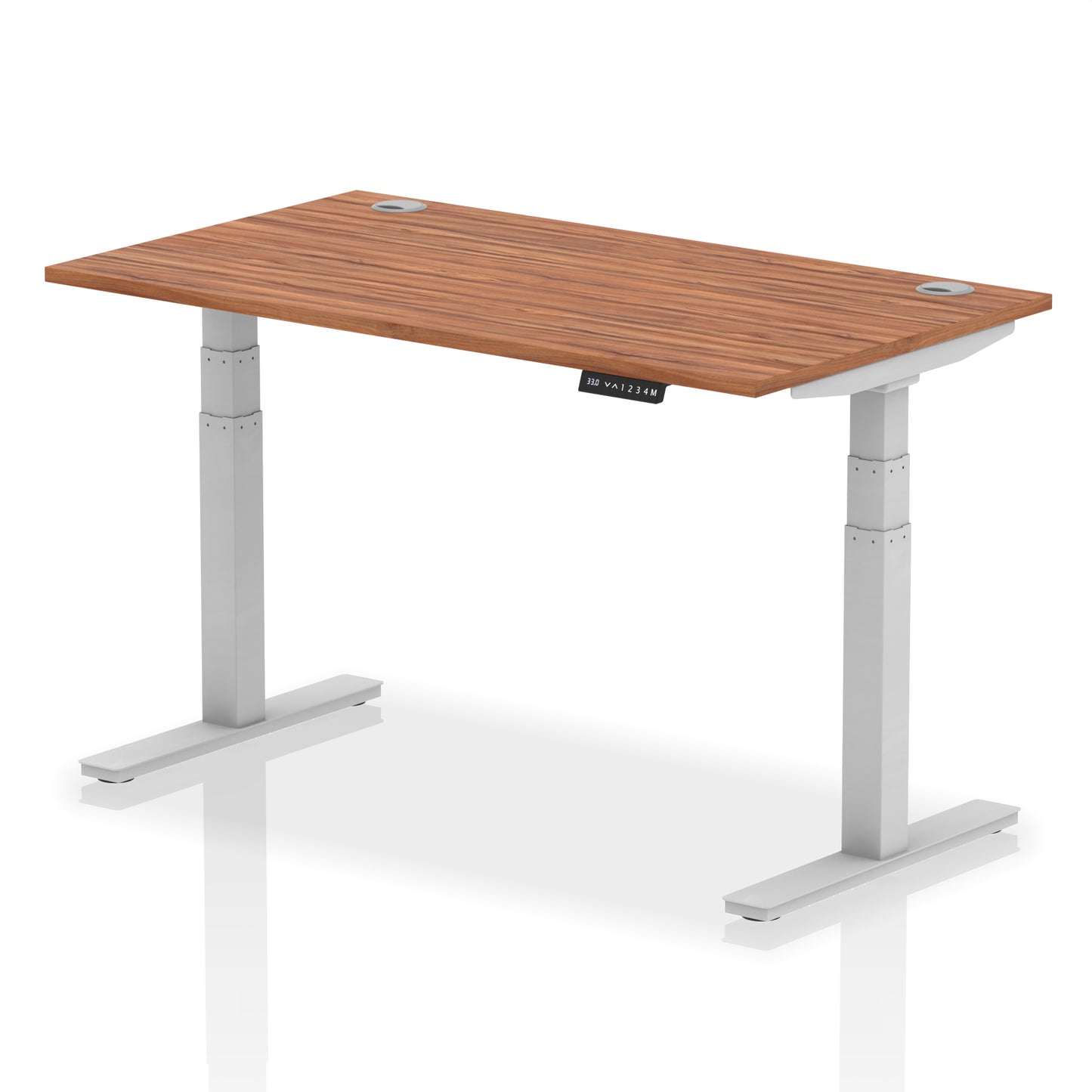 Air Height Adjustable Desk With Cable Ports - 1200mm, 1400mm, 1600mm, 1800mm - Multiple Colour Options