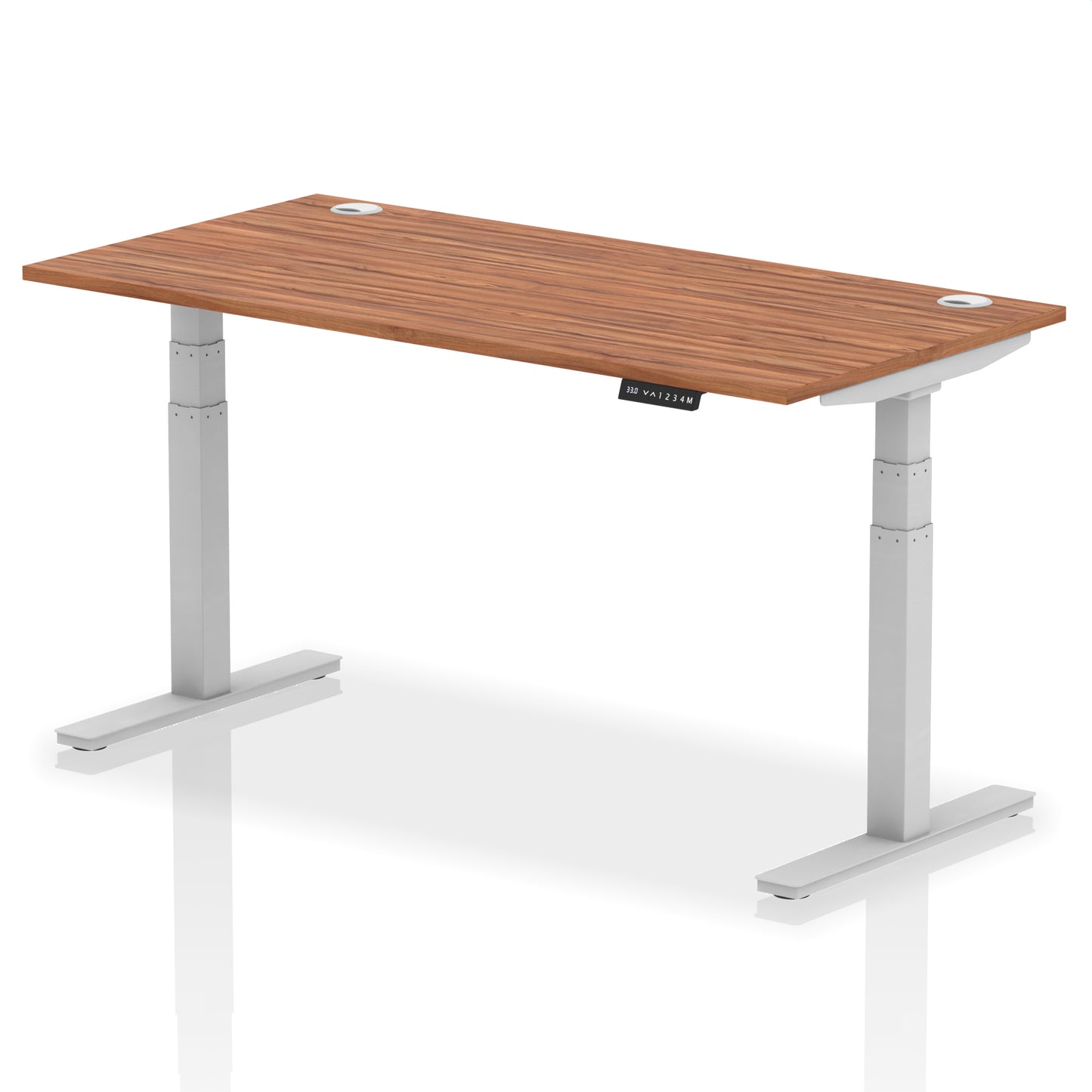 Air Height Adjustable Desk With Cable Ports - 1200mm, 1400mm, 1600mm, 1800mm - Multiple Colour Options