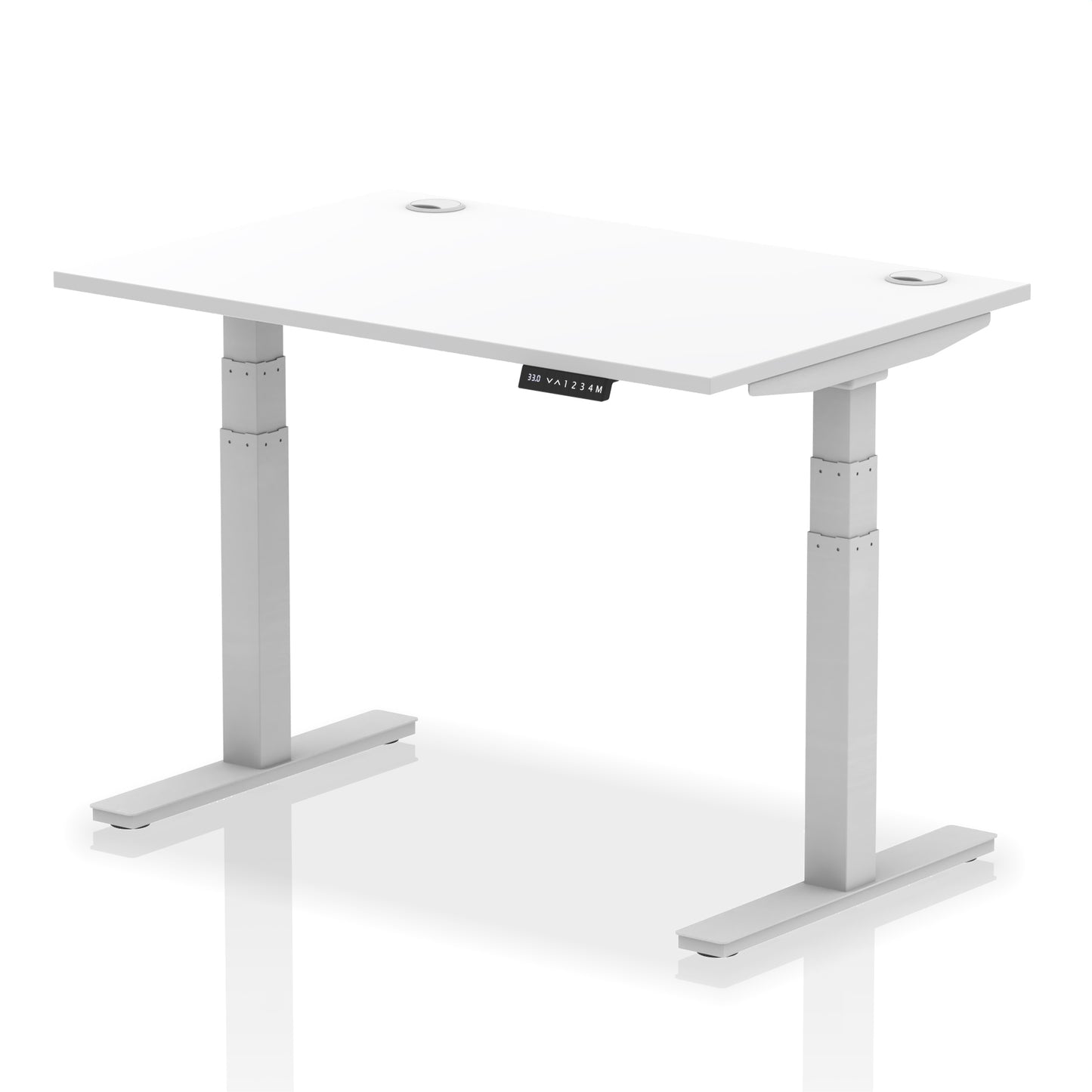 Air Height Adjustable Desk With Cable Ports - 1200mm, 1400mm, 1600mm, 1800mm - Multiple Colour Options