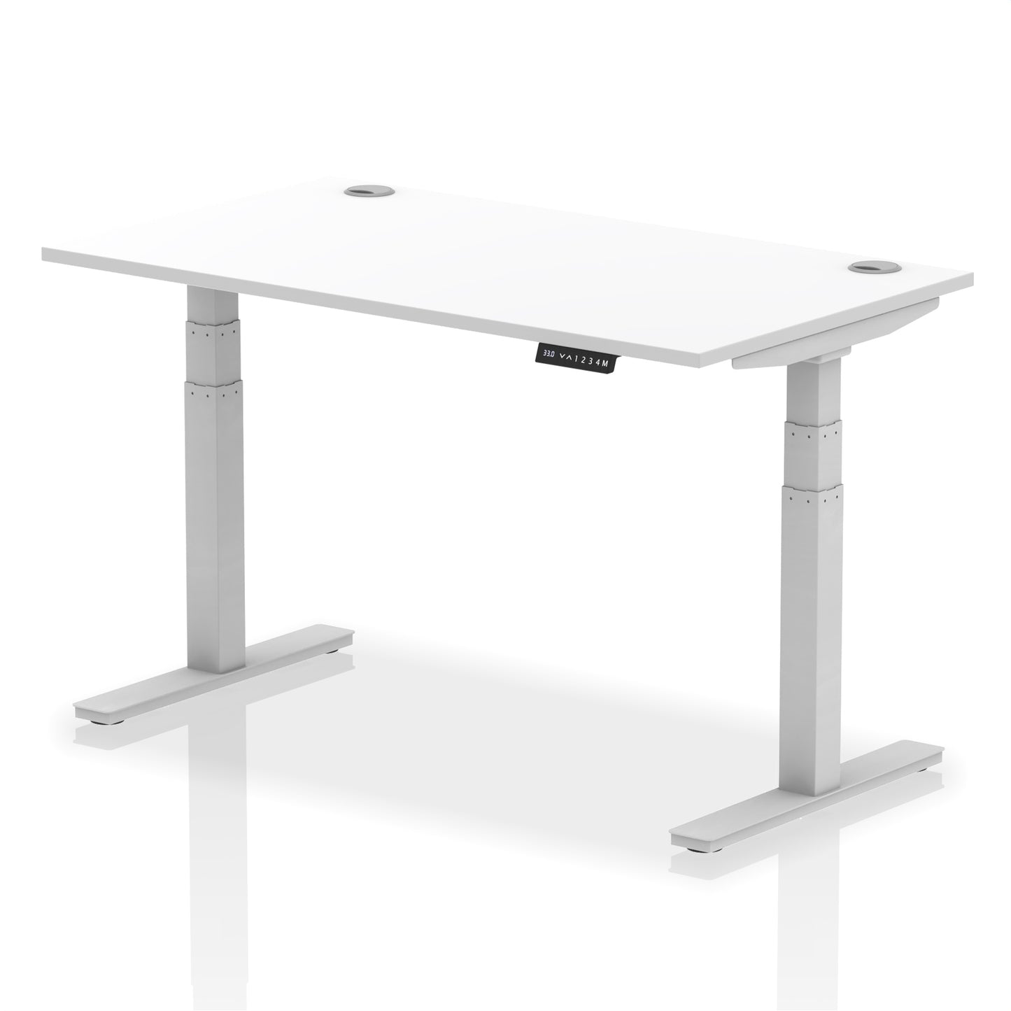 Air Height Adjustable Desk With Cable Ports - 1200mm, 1400mm, 1600mm, 1800mm - Multiple Colour Options