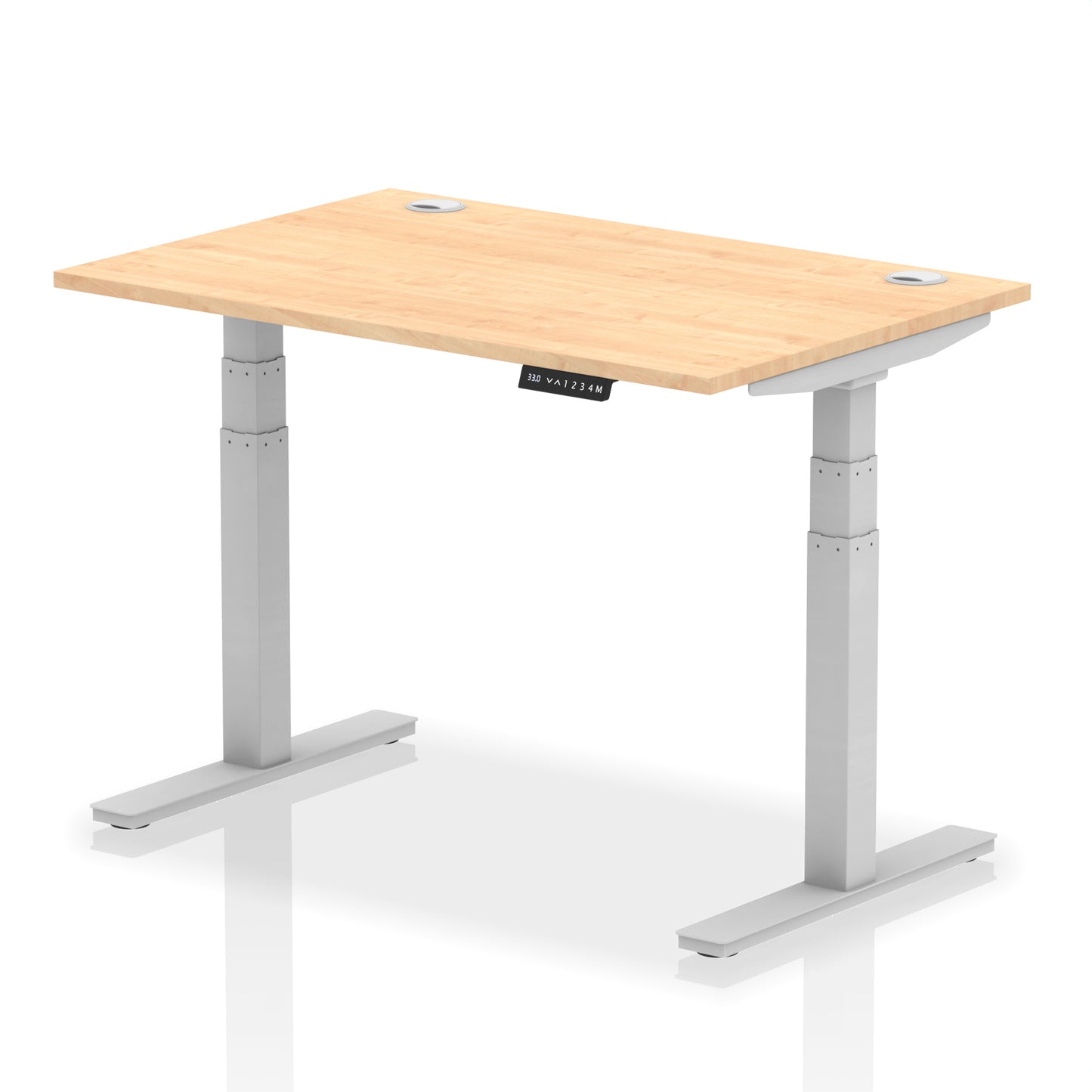Air Height Adjustable Desk With Cable Ports - 1200mm, 1400mm, 1600mm, 1800mm - Multiple Colour Options