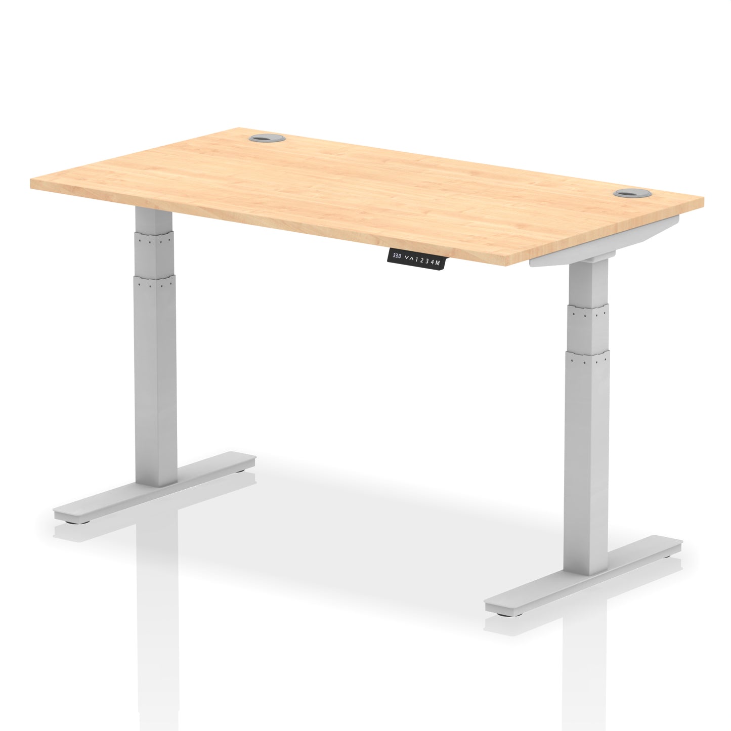 Air Height Adjustable Desk With Cable Ports - 1200mm, 1400mm, 1600mm, 1800mm - Multiple Colour Options