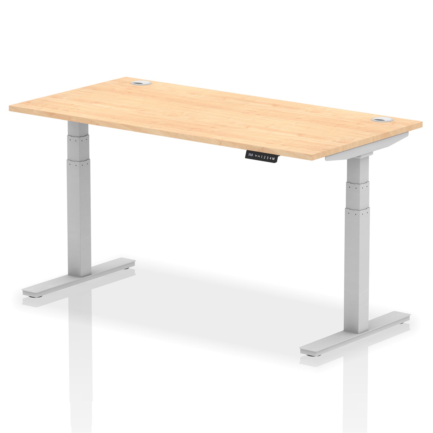 Air Height Adjustable Desk With Cable Ports - 1200mm, 1400mm, 1600mm, 1800mm - Multiple Colour Options