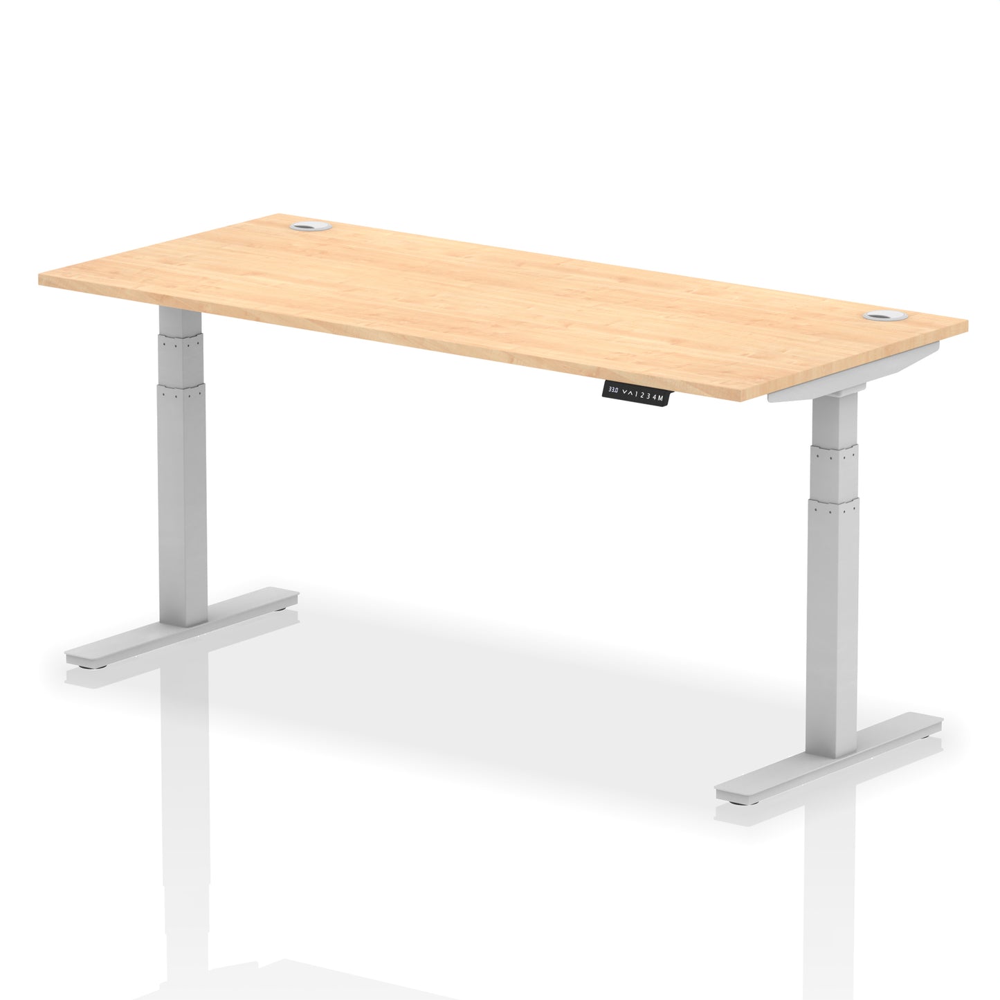 Air Height Adjustable Desk With Cable Ports - 1200mm, 1400mm, 1600mm, 1800mm - Multiple Colour Options