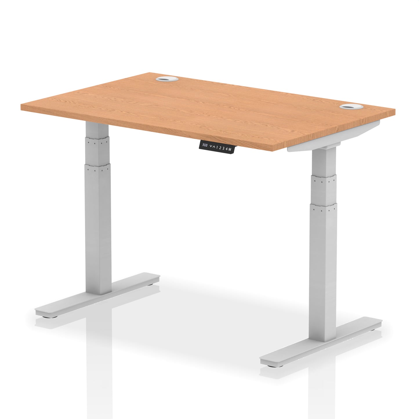 Air Height Adjustable Desk With Cable Ports - 1200mm, 1400mm, 1600mm, 1800mm - Multiple Colour Options