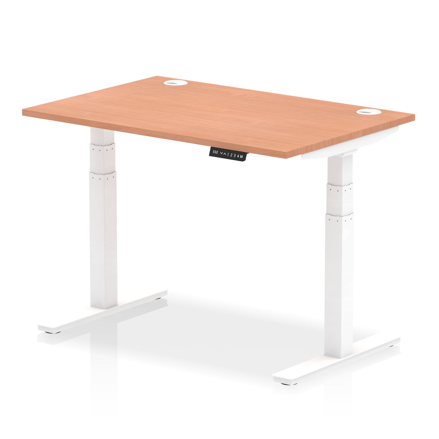 Air Height Adjustable Desk With Cable Ports - 1200mm, 1400mm, 1600mm, 1800mm - Multiple Colour Options