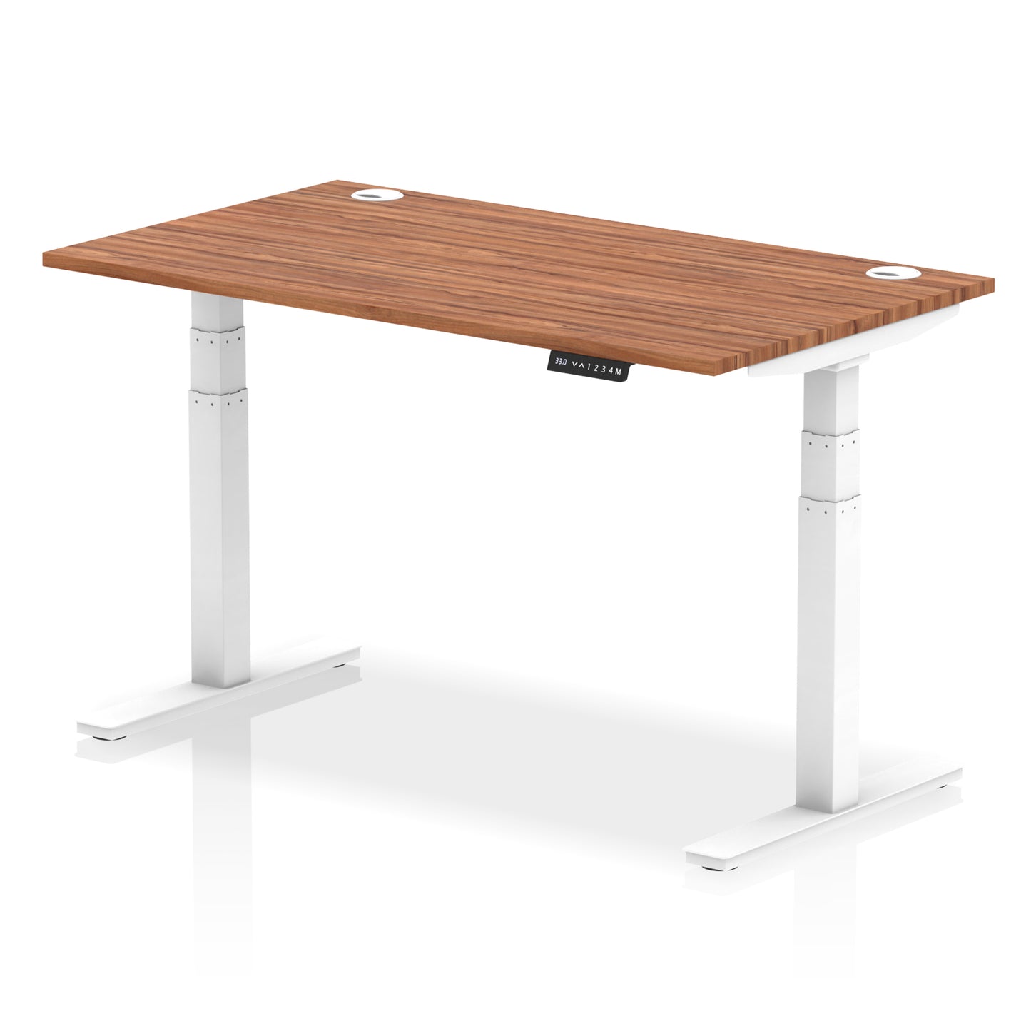 Air Height Adjustable Desk With Cable Ports - 1200mm, 1400mm, 1600mm, 1800mm - Multiple Colour Options