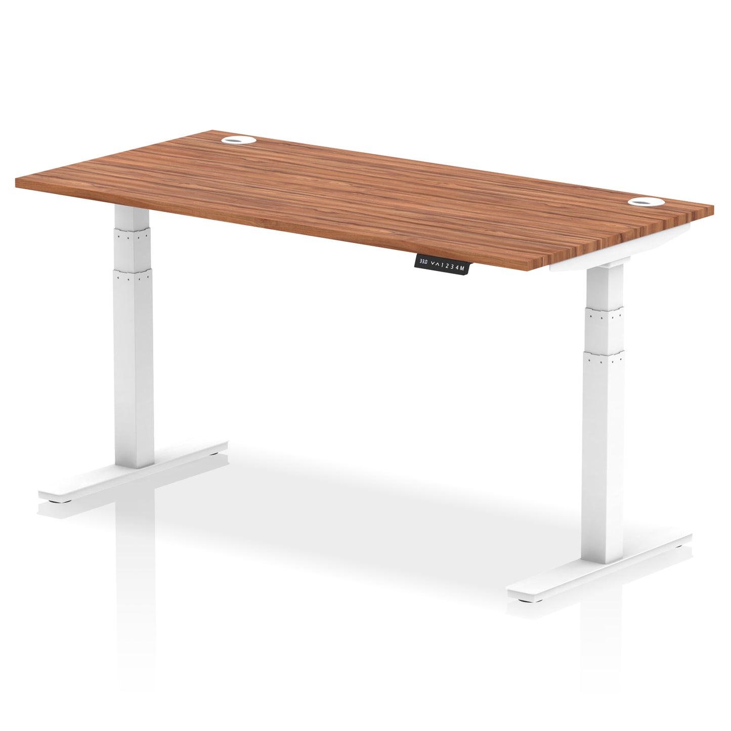 Air Height Adjustable Desk With Cable Ports - 1200mm, 1400mm, 1600mm, 1800mm - Multiple Colour Options