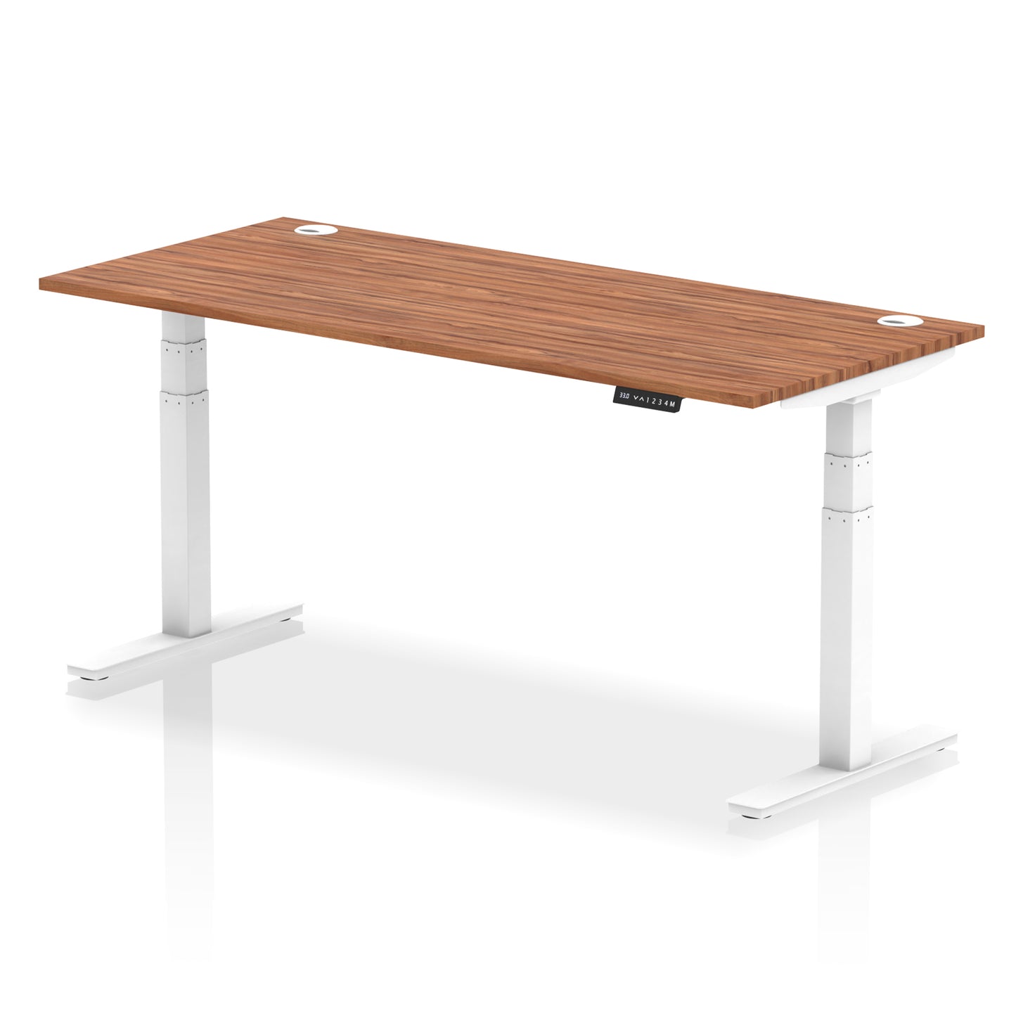 Air Height Adjustable Desk With Cable Ports - 1200mm, 1400mm, 1600mm, 1800mm - Multiple Colour Options