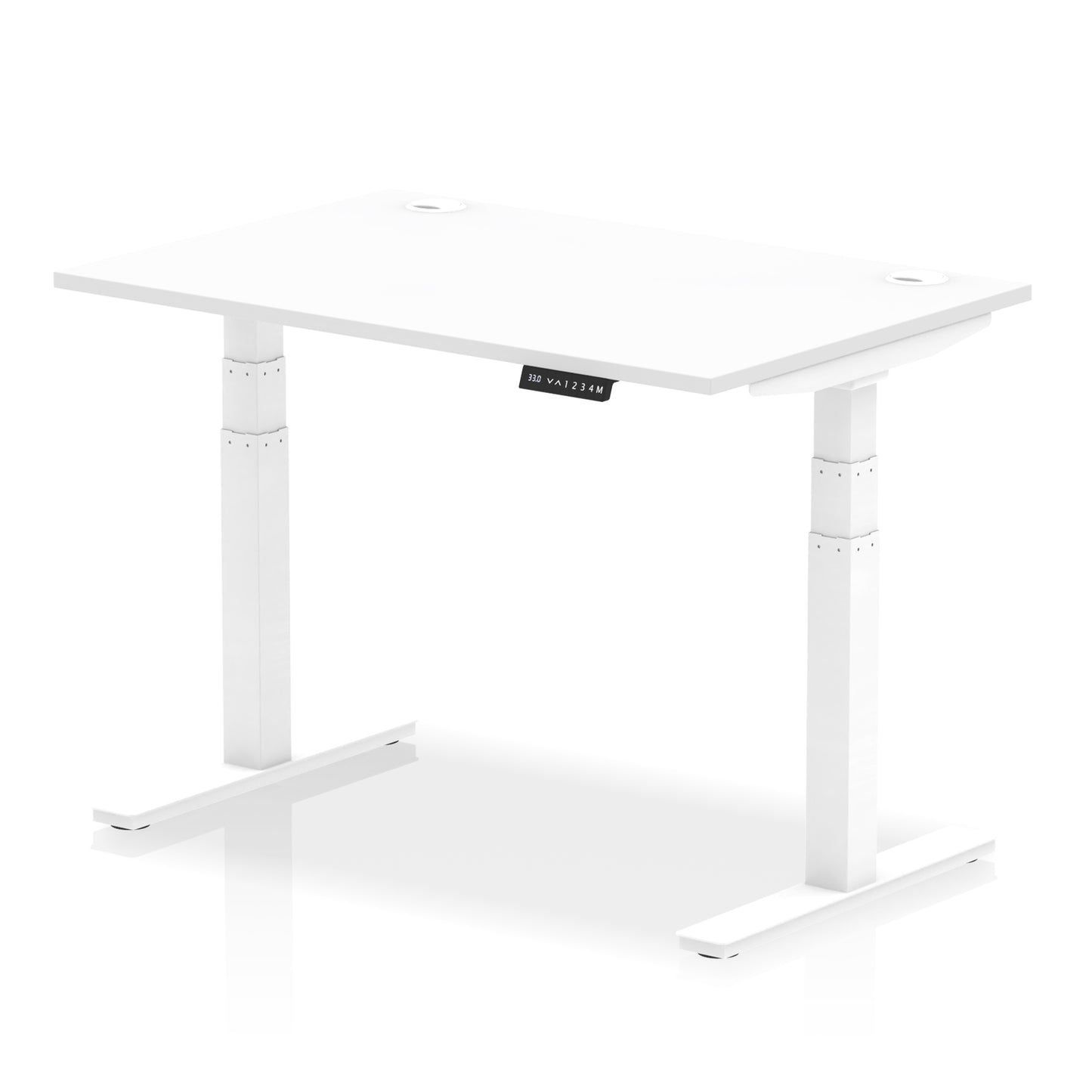 Air Height Adjustable Desk With Cable Ports - 1200mm, 1400mm, 1600mm, 1800mm - Multiple Colour Options