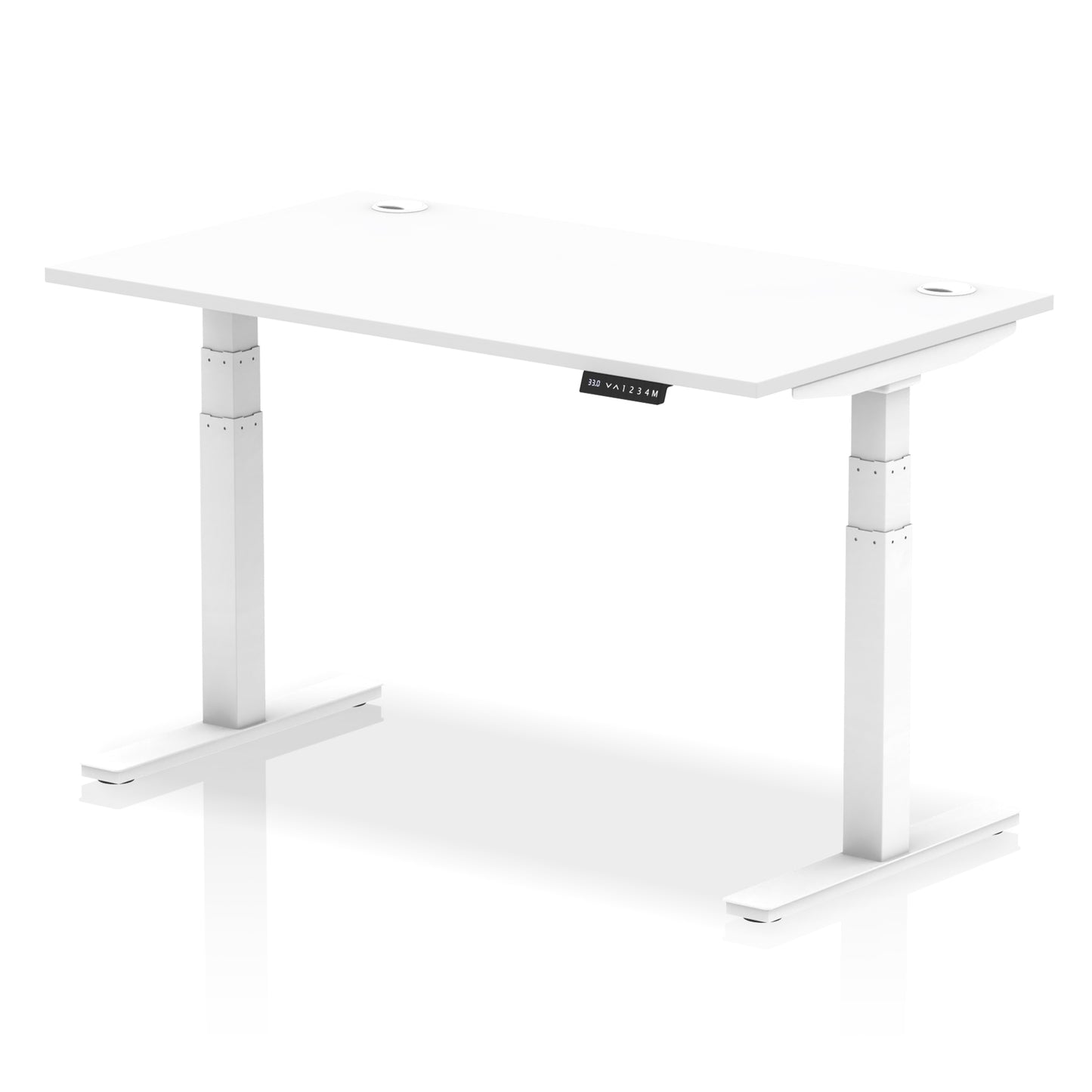 Air Height Adjustable Desk With Cable Ports - 1200mm, 1400mm, 1600mm, 1800mm - Multiple Colour Options