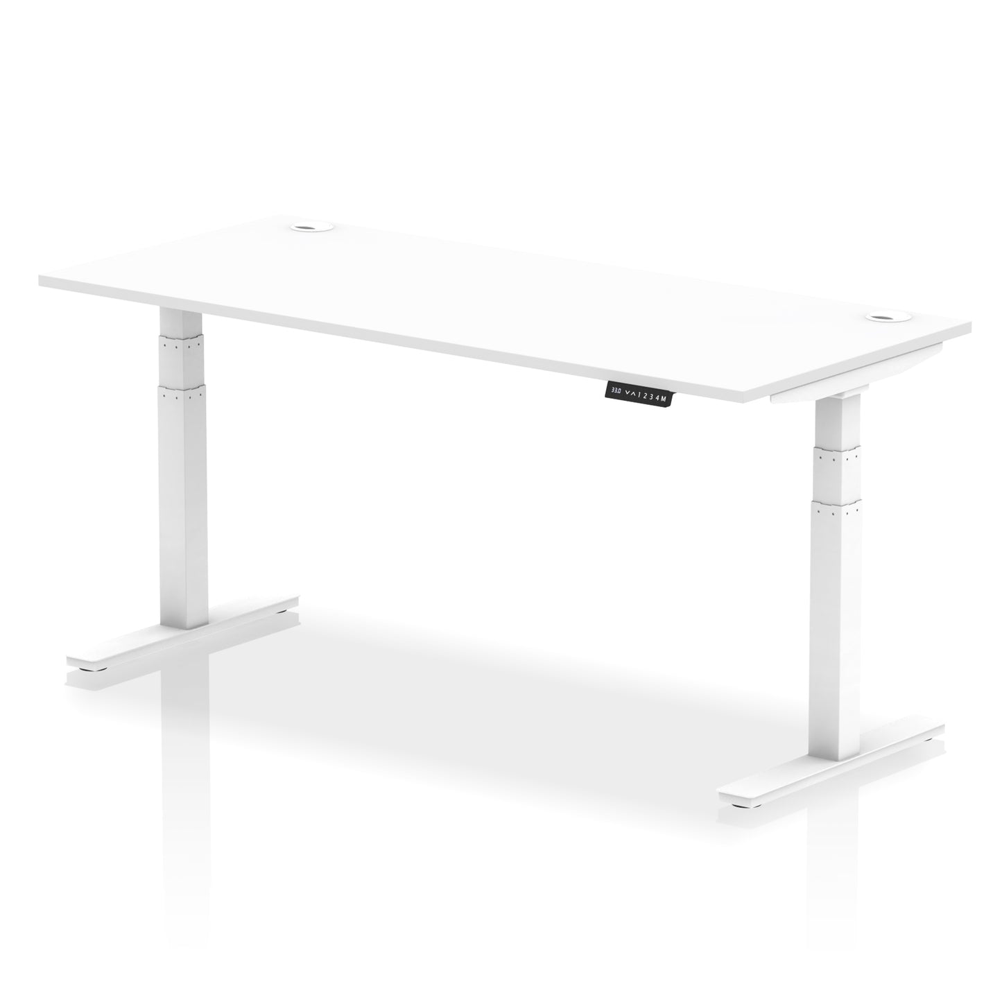 Air Height Adjustable Desk With Cable Ports - 1200mm, 1400mm, 1600mm, 1800mm - Multiple Colour Options