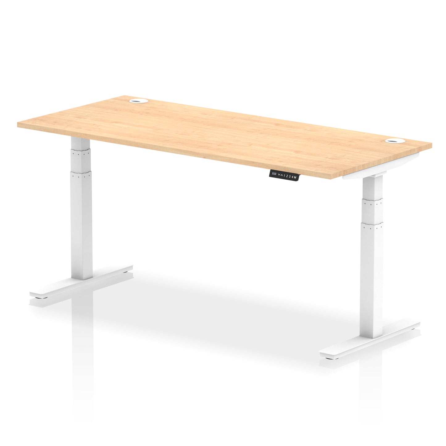 Air Height Adjustable Desk With Cable Ports - 1200mm, 1400mm, 1600mm, 1800mm - Multiple Colour Options