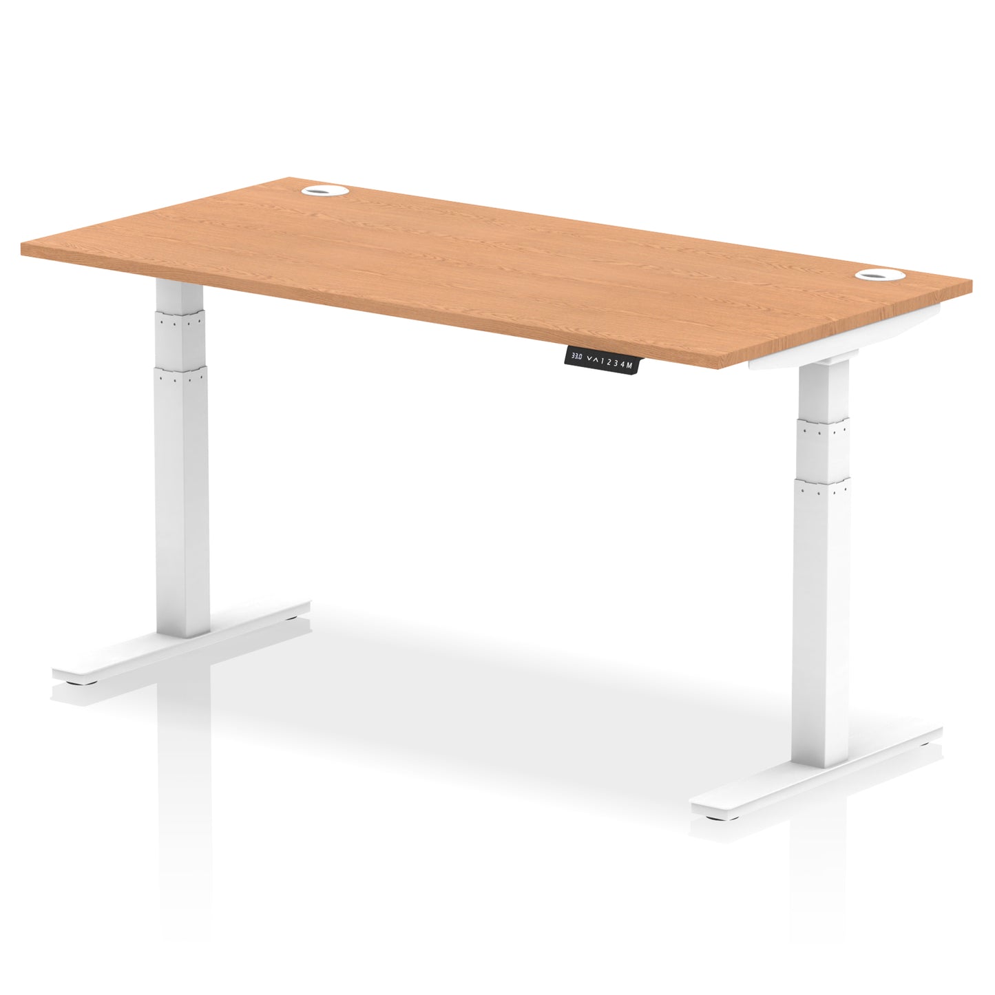 Air Height Adjustable Desk With Cable Ports - 1200mm, 1400mm, 1600mm, 1800mm - Multiple Colour Options