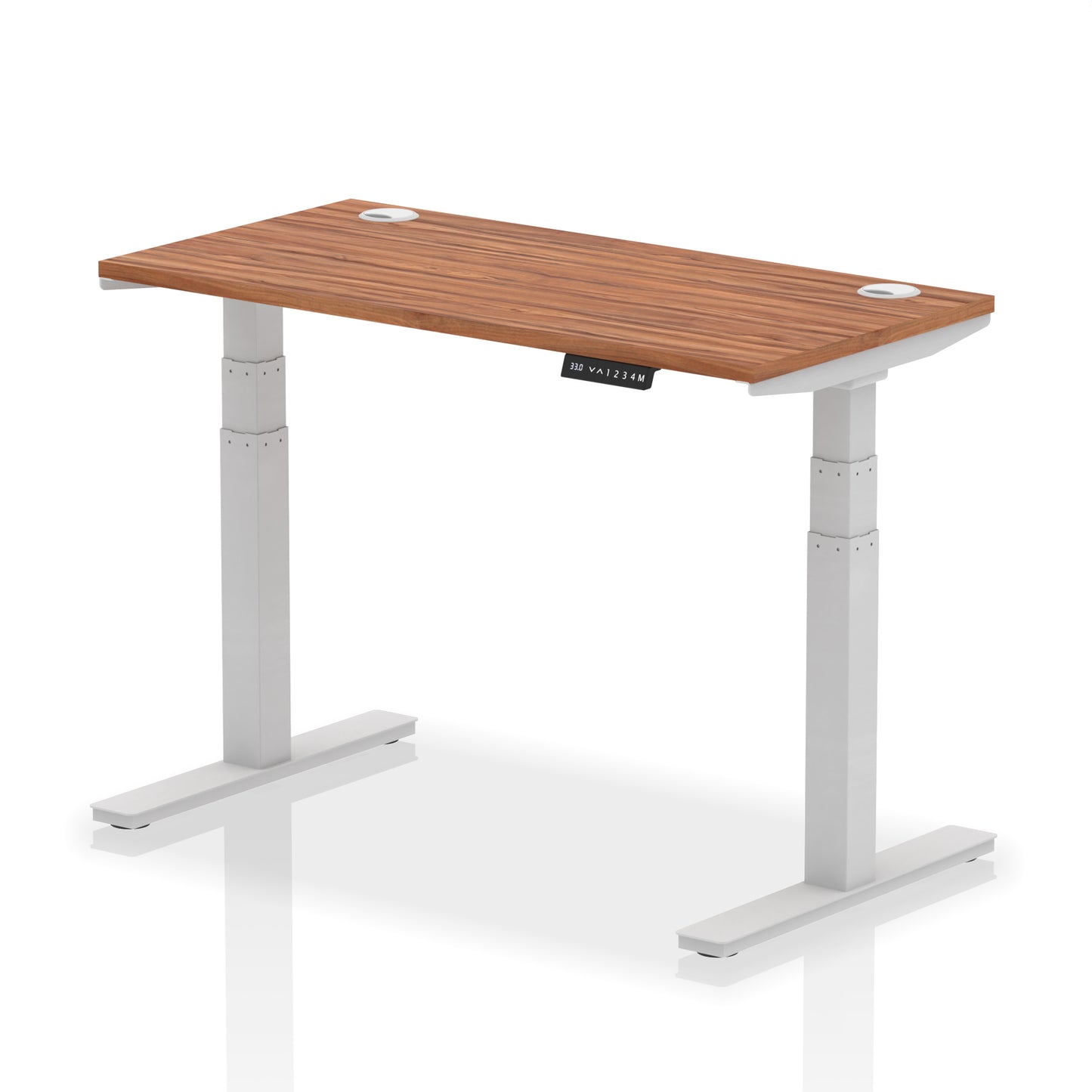 Air Height Adjustable Slimline Desk With Cable Ports - 1200mm, 1400mm, 1600mm, 1800mm - Multiple Colour Options