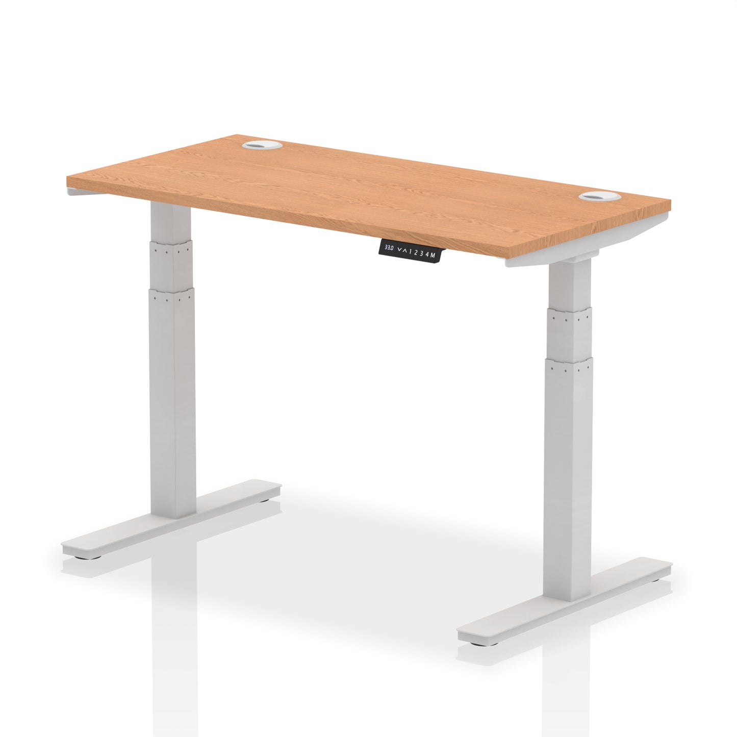 Air Height Adjustable Slimline Desk With Cable Ports - 1200mm, 1400mm, 1600mm, 1800mm - Multiple Colour Options