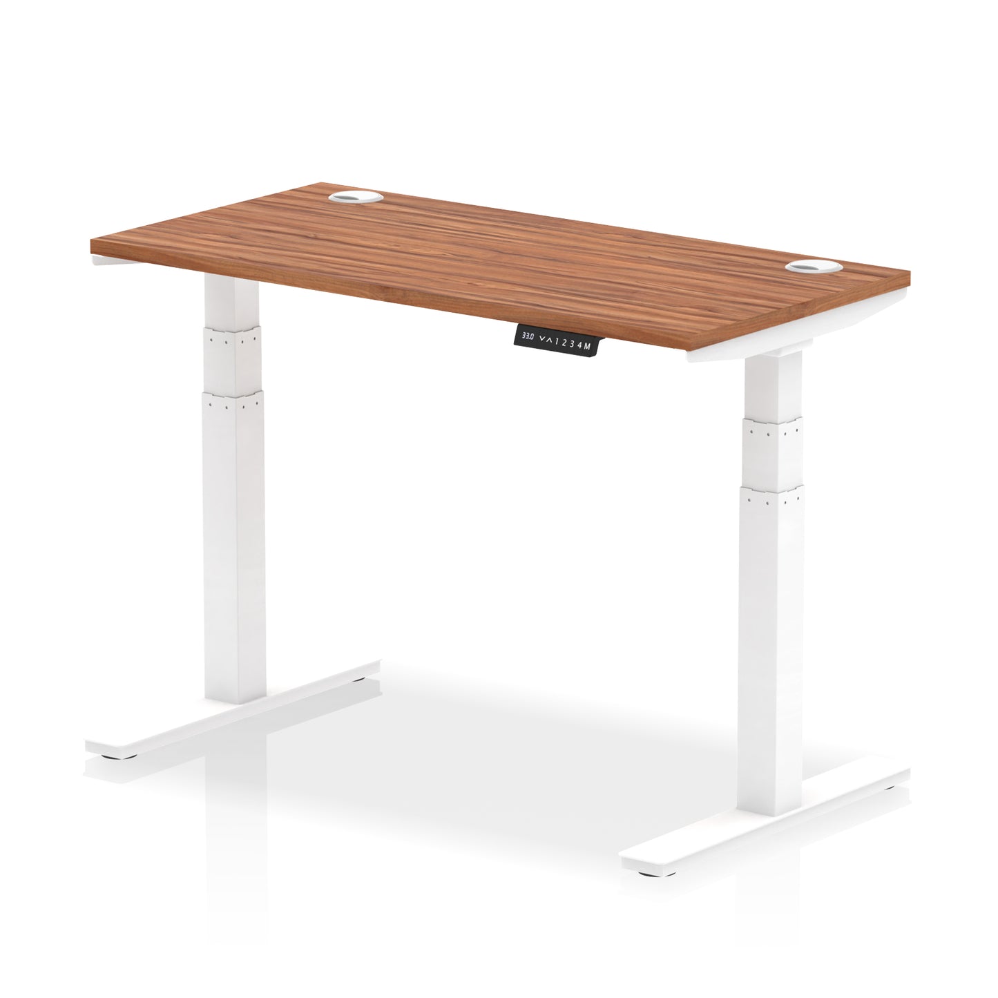 Air Height Adjustable Slimline Desk With Cable Ports - 1200mm, 1400mm, 1600mm, 1800mm - Multiple Colour Options