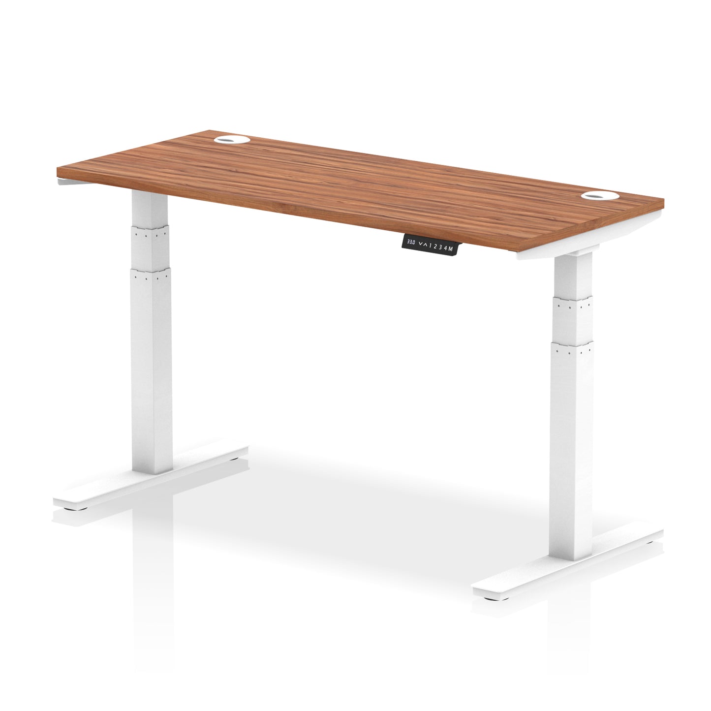 Air Height Adjustable Slimline Desk With Cable Ports - 1200mm, 1400mm, 1600mm, 1800mm - Multiple Colour Options