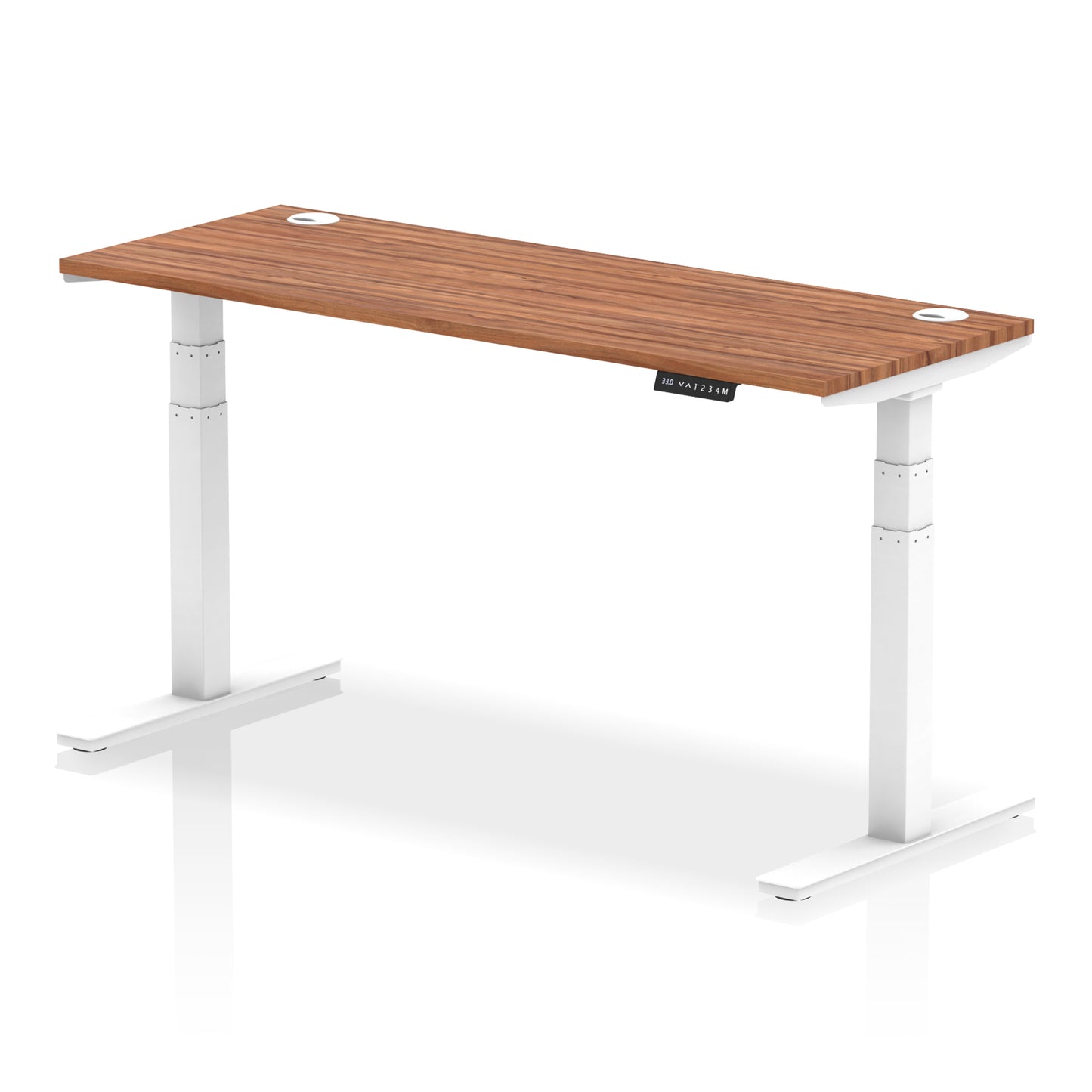 Air Height Adjustable Slimline Desk With Cable Ports - 1200mm, 1400mm, 1600mm, 1800mm - Multiple Colour Options