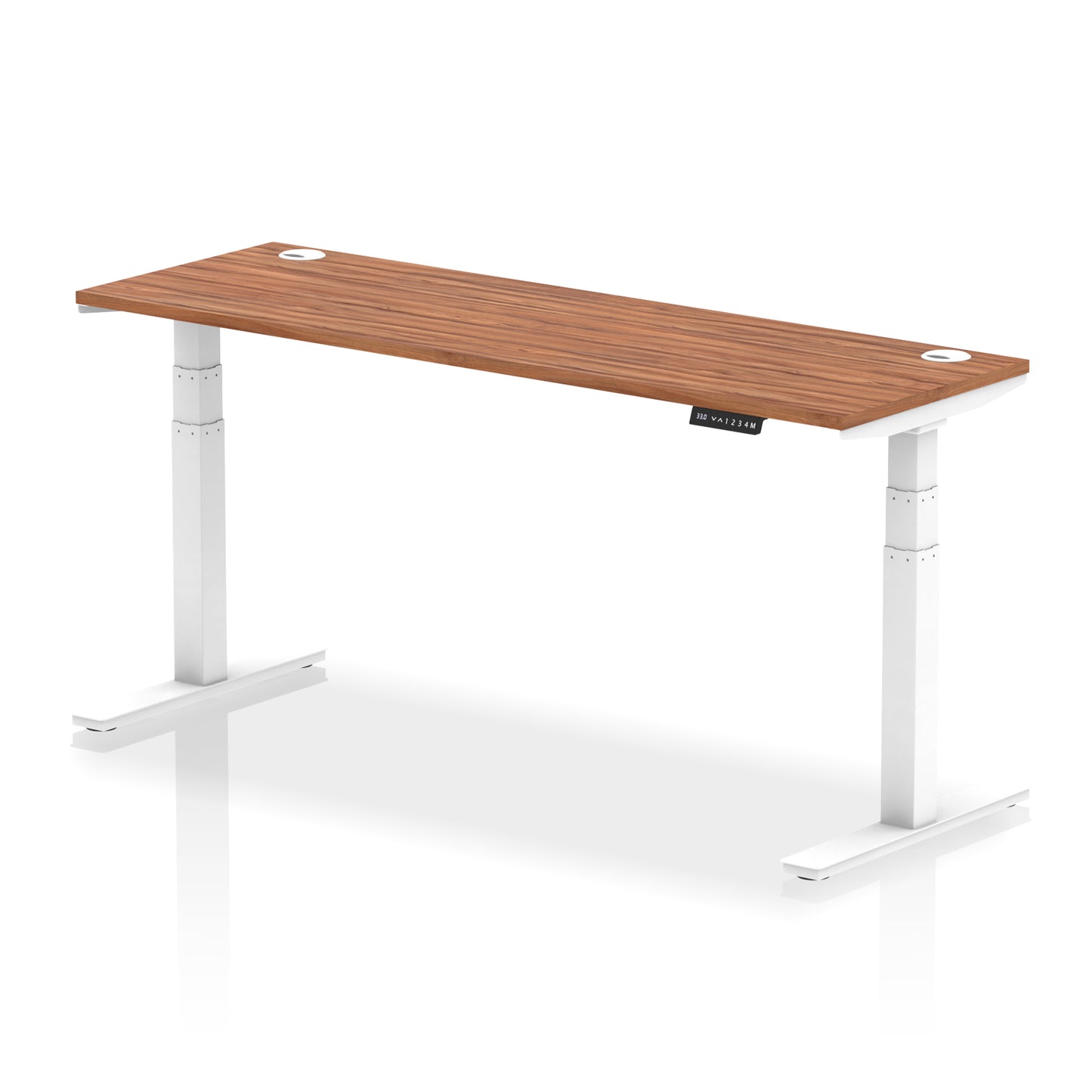 Air Height Adjustable Slimline Desk With Cable Ports - 1200mm, 1400mm, 1600mm, 1800mm - Multiple Colour Options