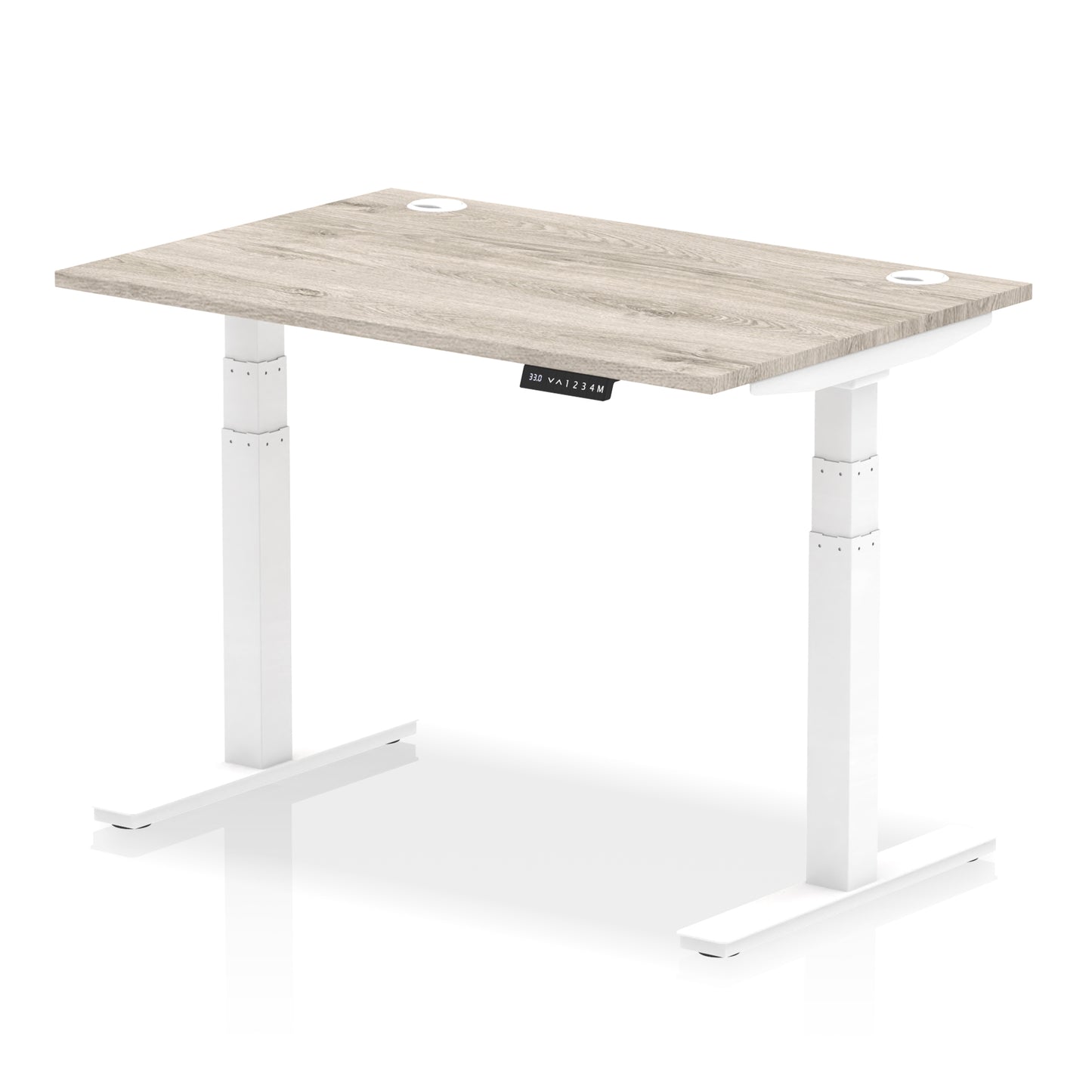 Air Height Adjustable Desk With Cable Ports - 1200mm, 1400mm, 1600mm, 1800mm - Multiple Colour Options