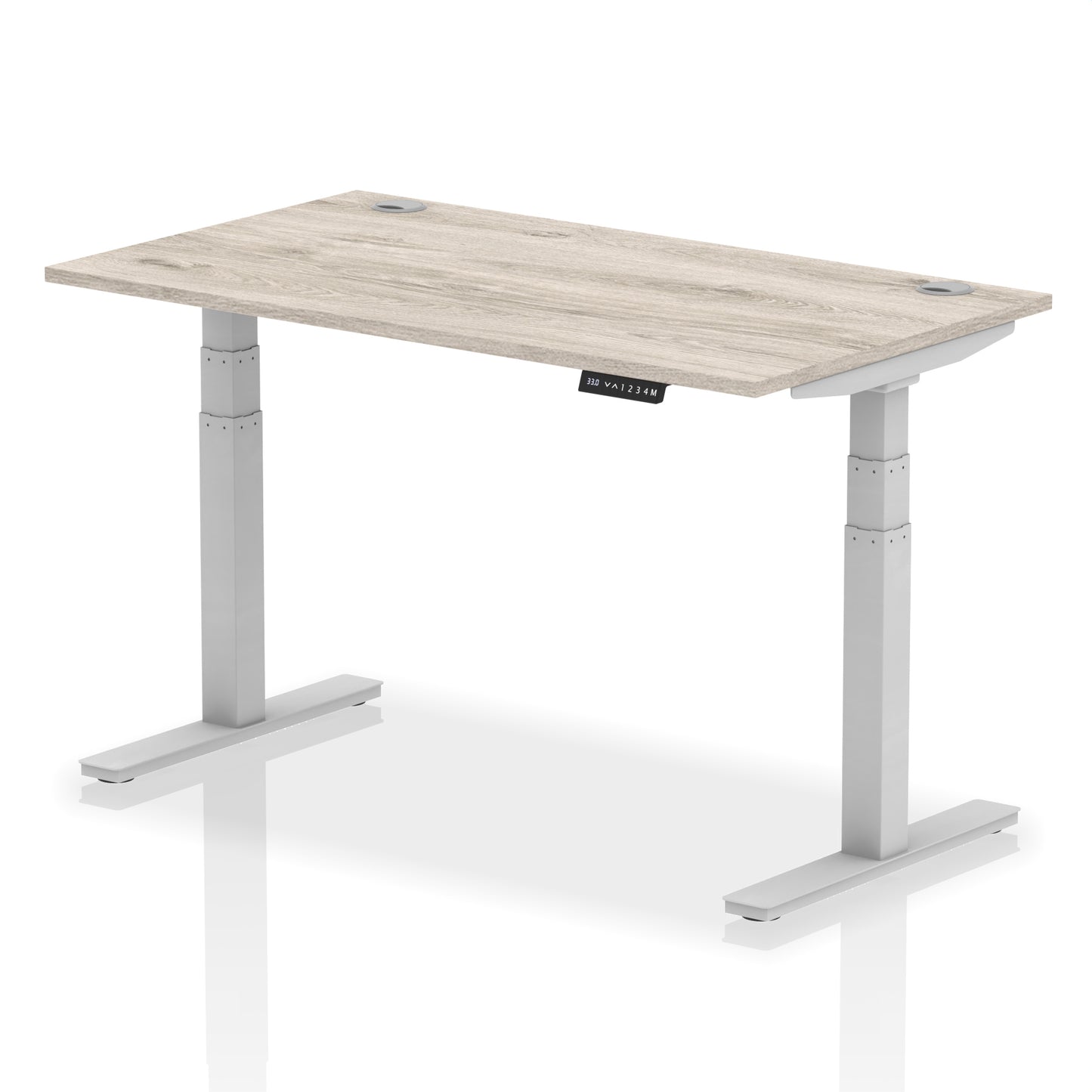 Air Height Adjustable Desk With Cable Ports - 1200mm, 1400mm, 1600mm, 1800mm - Multiple Colour Options