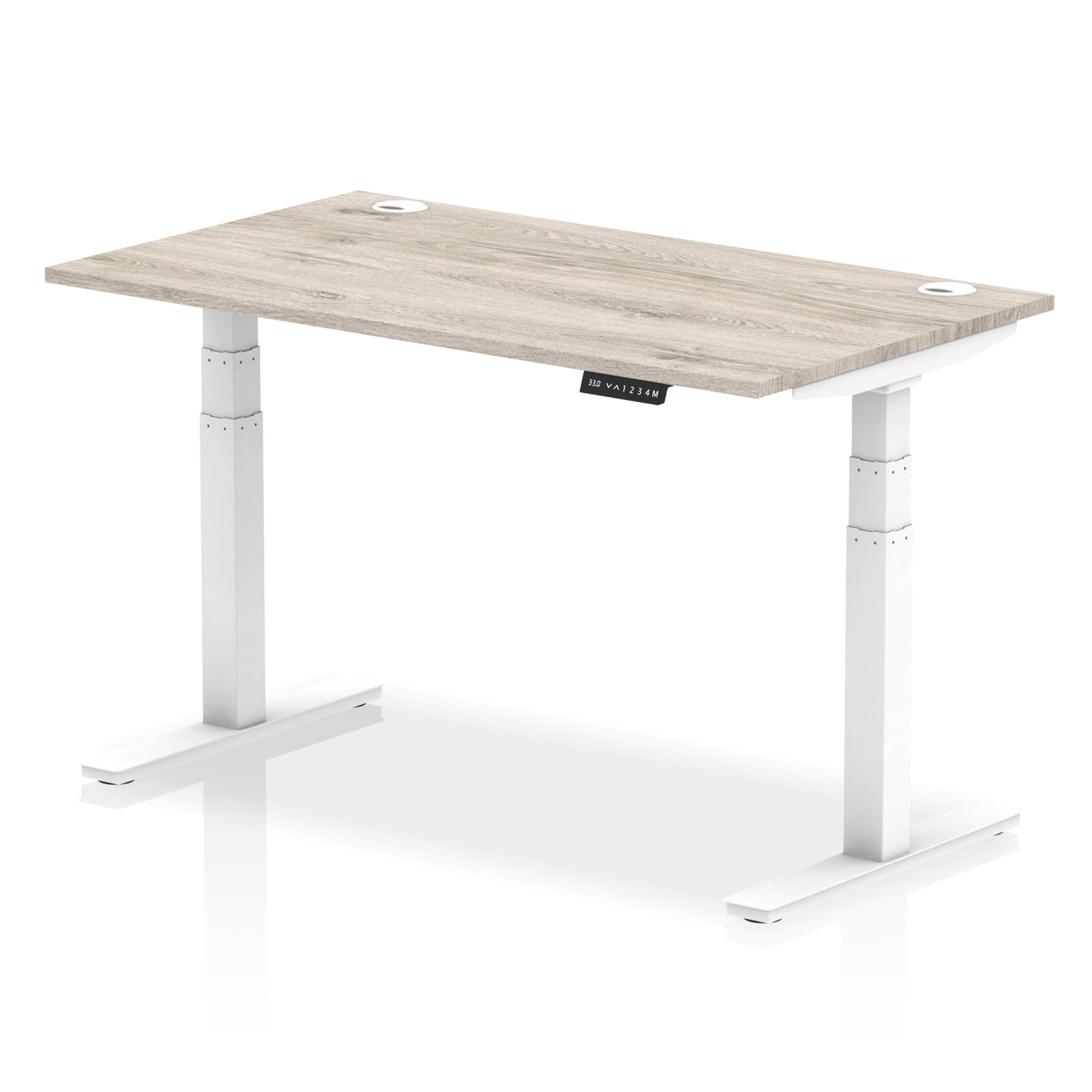 Air Height Adjustable Desk With Cable Ports - 1200mm, 1400mm, 1600mm, 1800mm - Multiple Colour Options