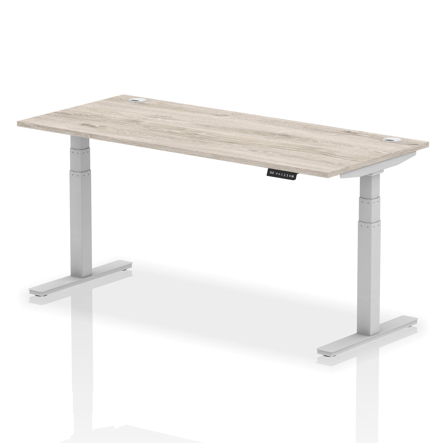 Air Height Adjustable Desk With Cable Ports - 1200mm, 1400mm, 1600mm, 1800mm - Multiple Colour Options