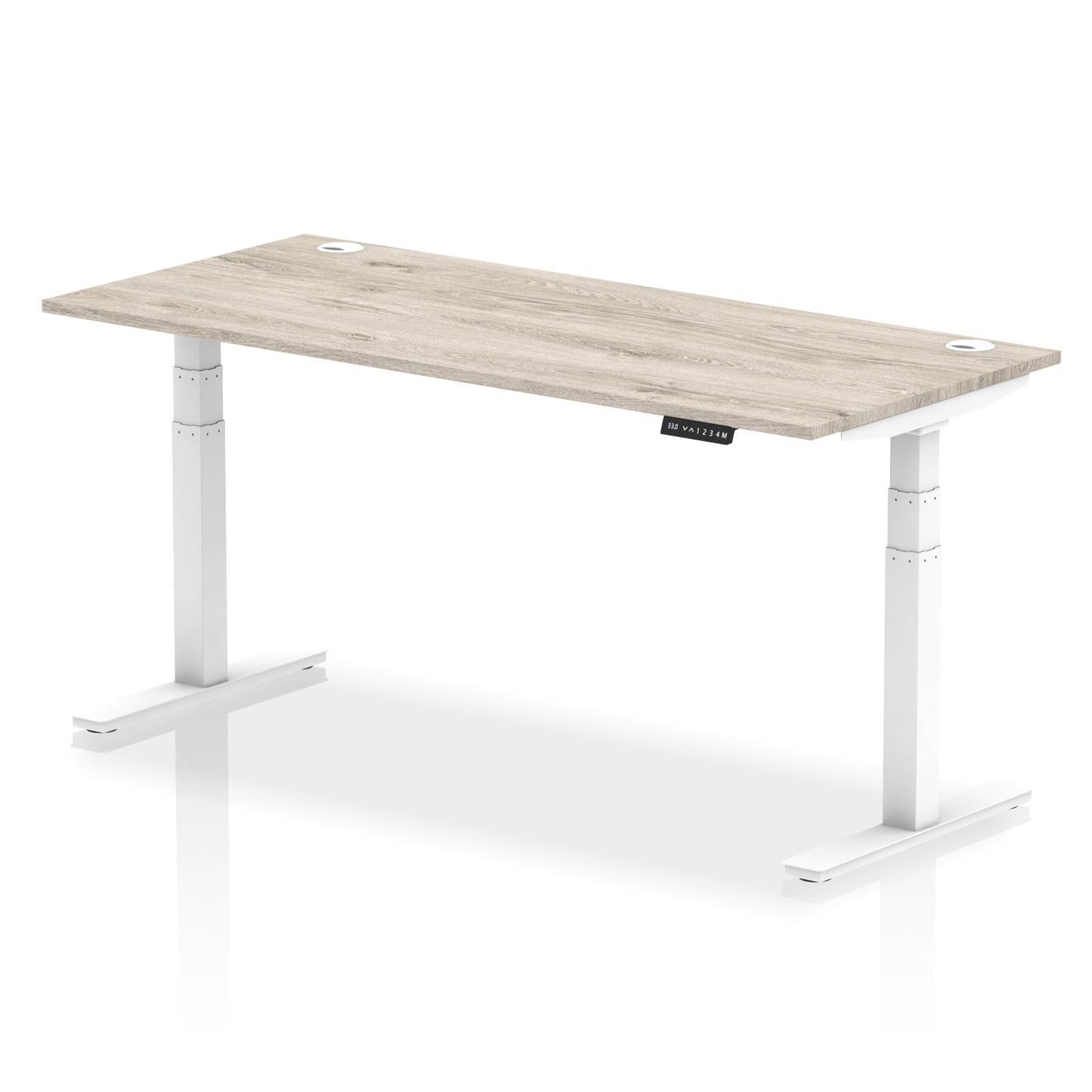 Air Height Adjustable Desk With Cable Ports - 1200mm, 1400mm, 1600mm, 1800mm - Multiple Colour Options