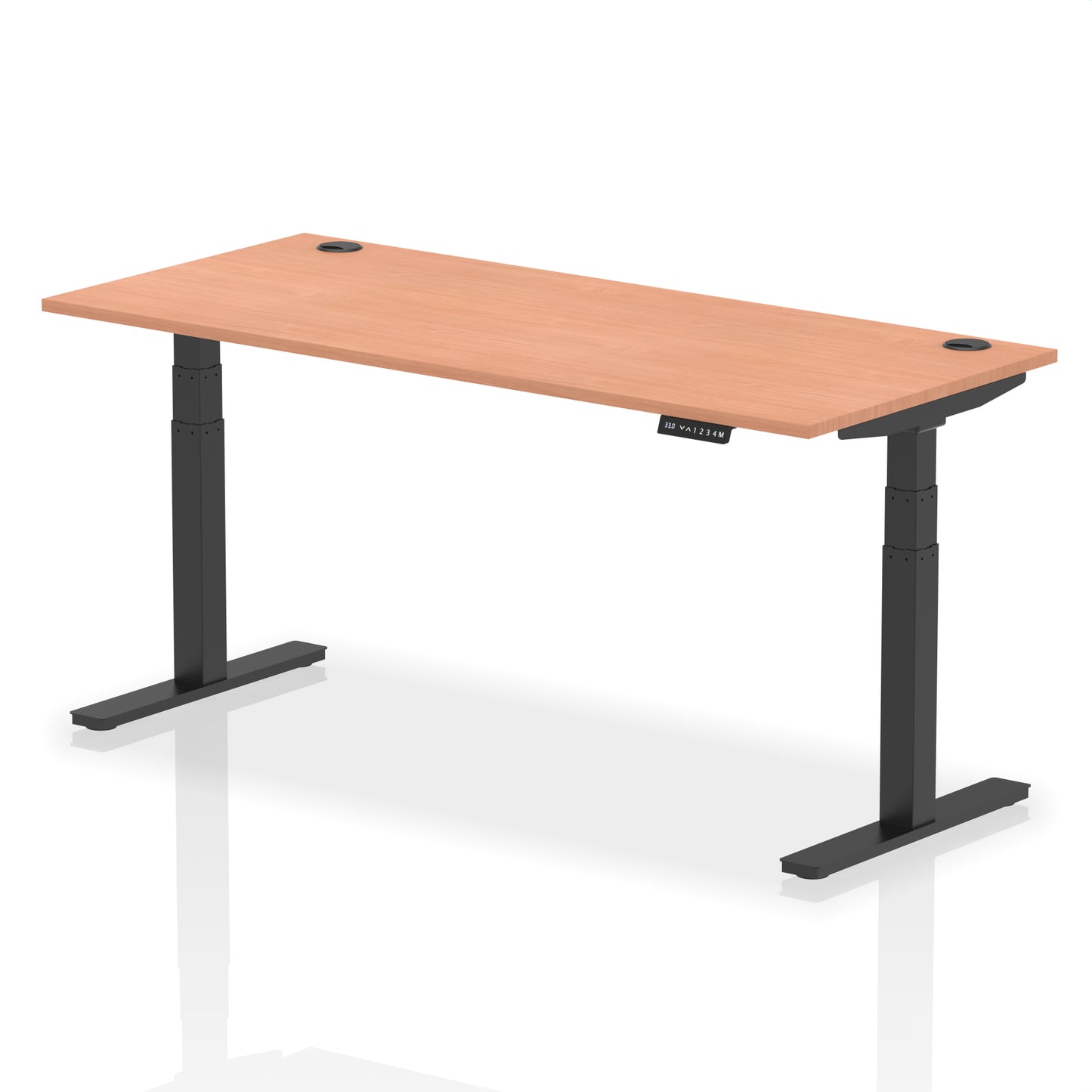 Air Height Adjustable Desk With Cable Ports - 1200mm, 1400mm, 1600mm, 1800mm - Multiple Colour Options