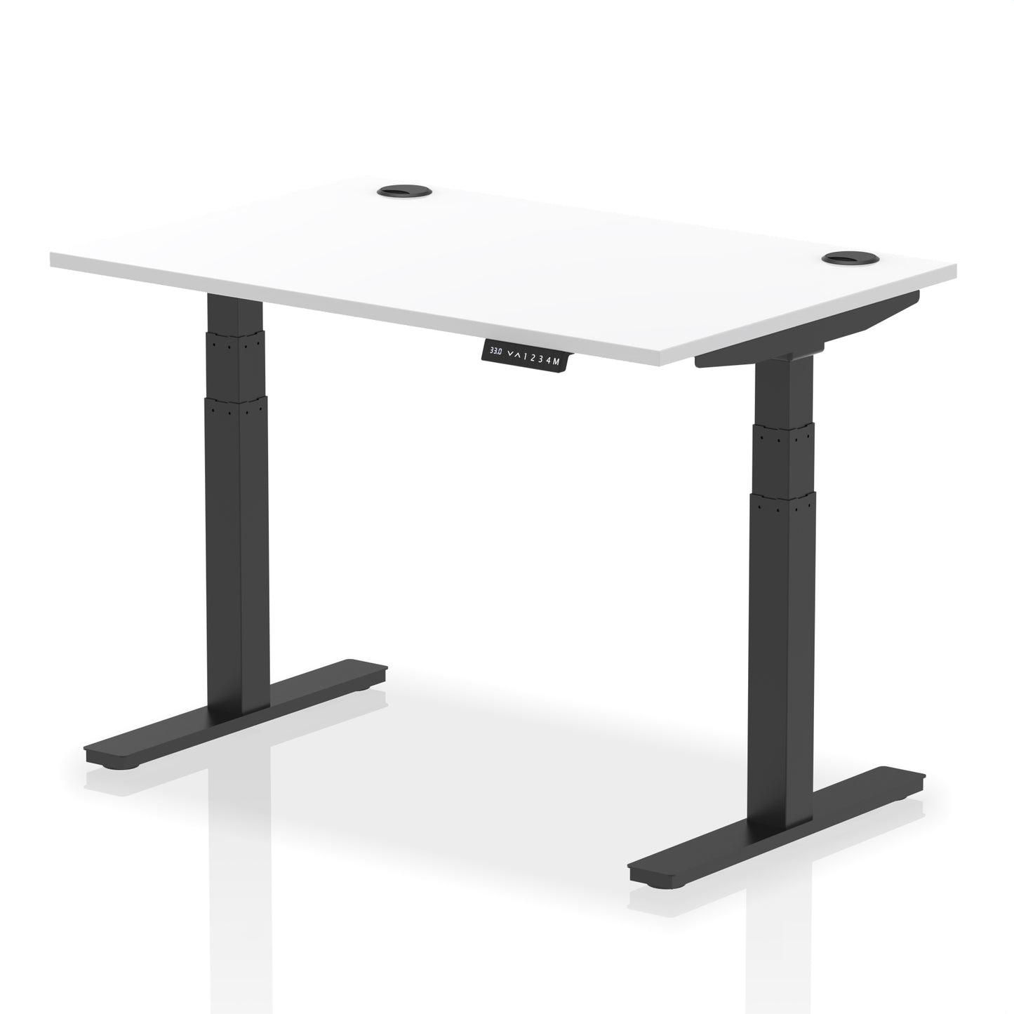 Air Height Adjustable Desk With Cable Ports - 1200mm, 1400mm, 1600mm, 1800mm - Multiple Colour Options