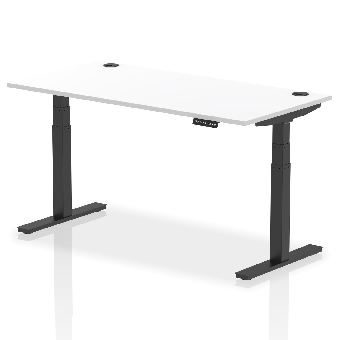 Air Height Adjustable Desk With Cable Ports - 1200mm, 1400mm, 1600mm, 1800mm - Multiple Colour Options
